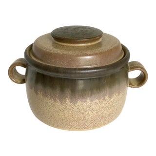 Late 20th Century English Double Handled Lidded Pottery For Sale
