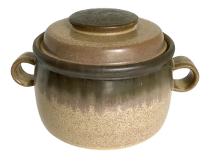Late 20th Century English Double Handled Lidded Pottery