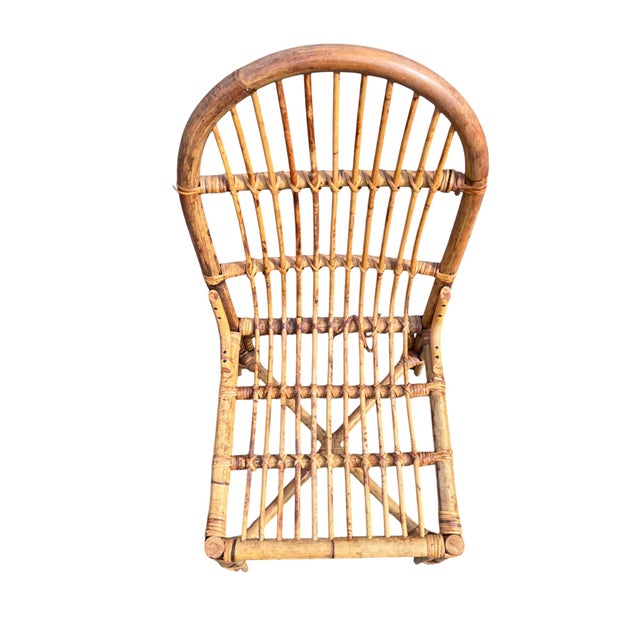 Late 20th Century Rattan Wicker Desk Chair For Sale - Image 10 of 11