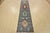 Farmhouse Kazak Runner 2’7” X 9’9” Blue Wool Tribal Hand-Knotted Oriental Rug For Sale - Image 3 of 13