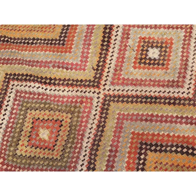 1960s Embroidered Kilim Rug - 64" X 108" For Sale - Image 5 of 11