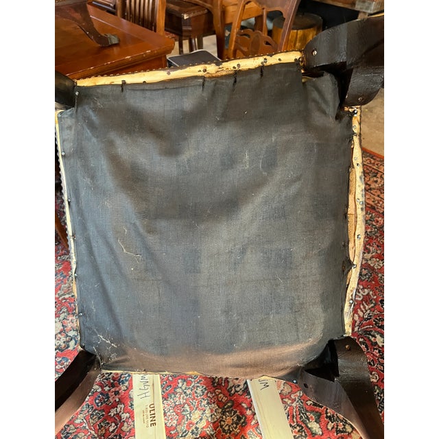 English Antique English Leather Chesterfield Wingback Chair For Sale - Image 3 of 12