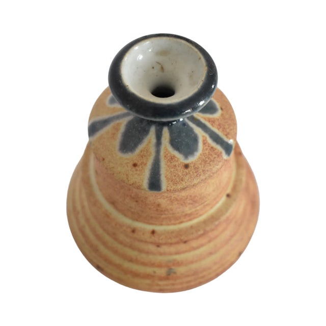 Vintage Art Pottery Narrow Neck Vase For Sale - Image 4 of 6