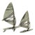 Vintage Italian Handmade Genuine Silver Windsurf Dollhouse Miniatures Figurines For Sale