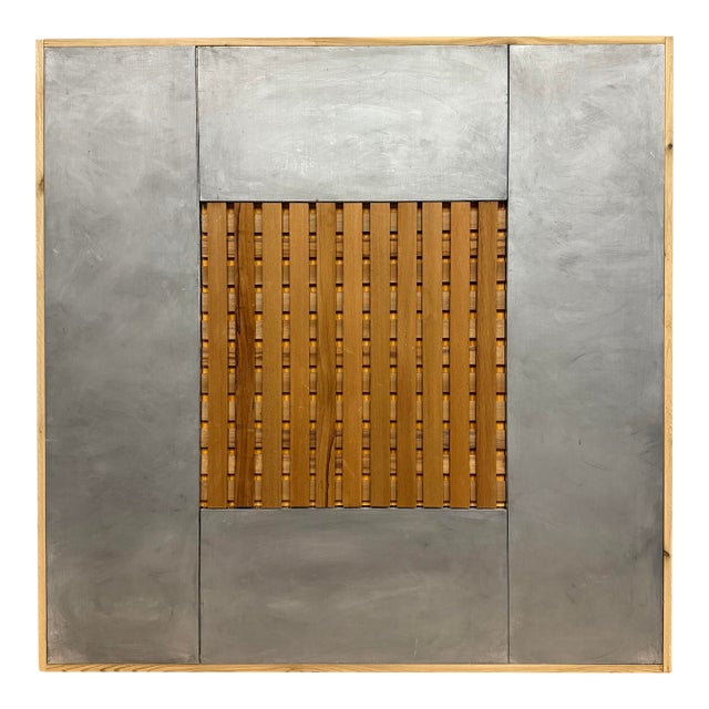 2004, Lattice Among the Steel, Contemporary Minimalist, Painted Wood Construction, Artist "Jesse Jay" Wright For Sale