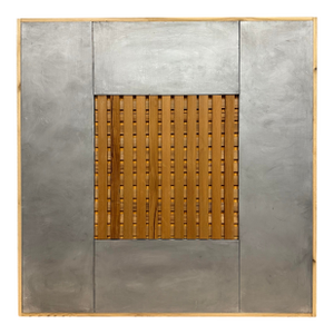 2004, Lattice Among the Steel, Contemporary Minimalist, Painted Wood Construction, Artist "Jesse Jay" Wright