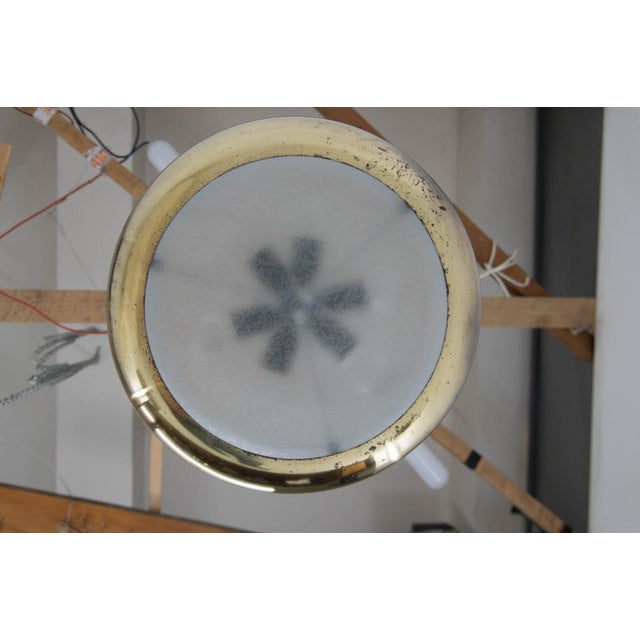1930s Functionalist UFO Brass Ceiling Light, 1930s For Sale - Image 5 of 9