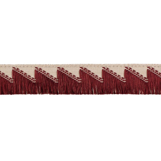 Sample - Schumacher Trace Of Connection Fringe Trim In Merlot For Sale