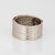 1980s 80s Portuguese Diamond Wide Band Sz 7.5 Cigar Ring 19k White Gold Fine Jewelry For Sale - Image 5 of 7