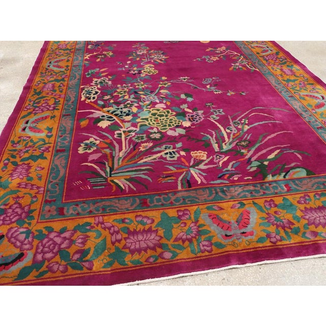 Galerie Shabab Collection Mid-20th Century Chinese Nickles Pictorial Room Size Carpet For Sale In New York - Image 6 of 8