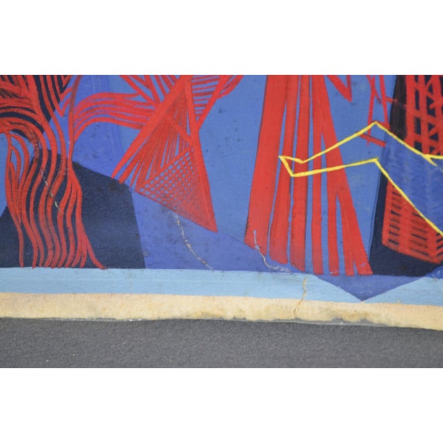 Jean Deldevez, "The Imagined Village" Gouache, Signed at the Lower Right. For Sale - Image 9 of 10