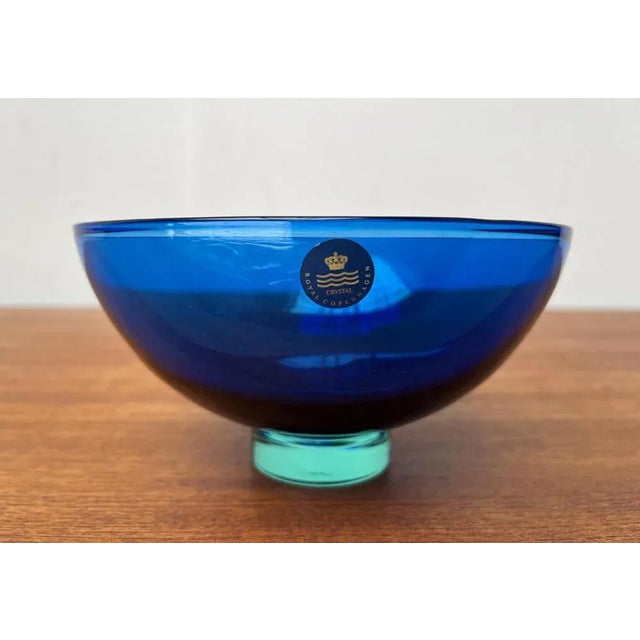 Postmodern Danish Crystal Glass Bowl by Anja Kjaer for Royal Copenhagen For Sale - Image 6 of 11