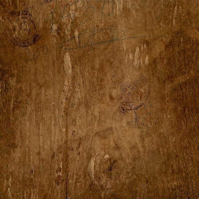 Antique 19th Century Egg Tempera Gilded Greek Orthodox Icon Saint Modestus 1800 For Sale - Image 12 of 12