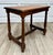 English Early 1900s Wood Side Table With Leather Top & Nailhead Trim For Sale - Image 3 of 12