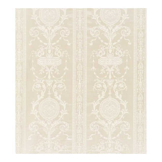 Sample - The House of Scalamandré Hepplewhite Fabric, Ivory For Sale