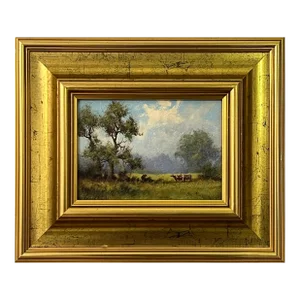 James Wright, Country Lane with Trees & Birds in English Countryside by 20th Century Artist, 1980