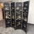 Chinoiserie Chinoiserie Black Lacquer Four-Panel Folding Screen, Vintage For Sale - Image 3 of 12