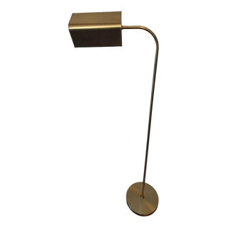 Mid-Century Modern Brass Bankers Adjustable Floor Lamp, 1970s For Sale
