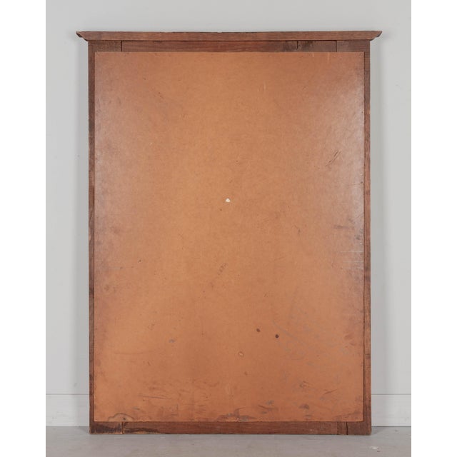 Wood French Country Oak Trumeau Mirror 28.75"w X 41"h For Sale - Image 7 of 7