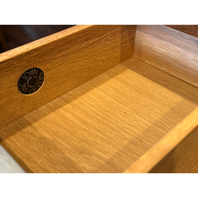 Vintage John Stuart Mid-Century Modern Walnut Four-Drawer Dresser by John Stuart – Walnut Chest With Steel Edge Pulls, Circa 1970s For Sale - Image 18 of 18