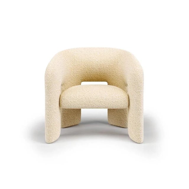 Bold Armchair by Mohdern Dimensions: W 78 x D 65 x H 73 cm Materials: Fabric, Bouclé Bold is a comfortable armchair that...
