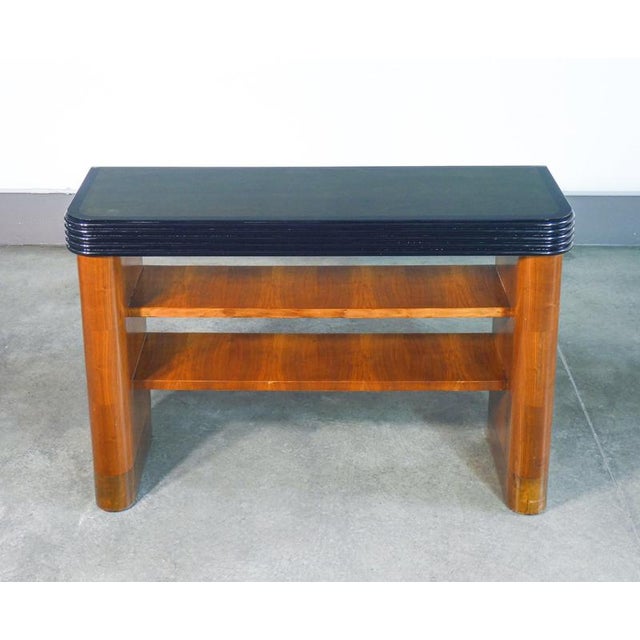 Wood Italian Art Deco Wooden Console Table, 1930s For Sale - Image 7 of 18