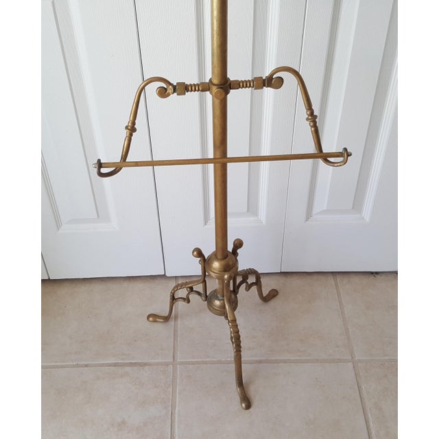 Vintage Brass Clothing Valet Butlers Rack Dressing Stand Coat Hat Suit Hanger Chairish