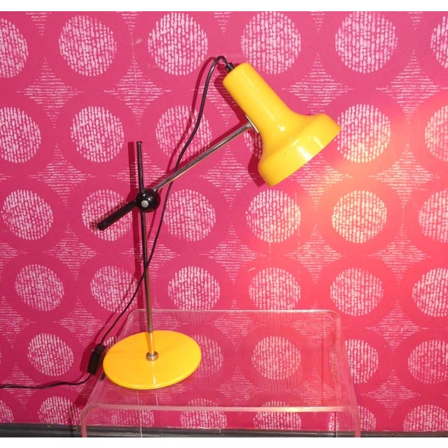 Space Age Desk Lamp with Yellow Ball Joint, 1970s For Sale - Image 12 of 12