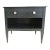 Black One Drawer Nightstand With Built in Outlets Attributed to Fairfield Chair Company For Sale