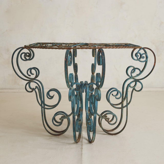 French Hand-Forged Iron Coffee Table, 1960s For Sale In Chicago - Image 6 of 11