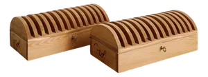 Italian Mid Century Decorative Wooden Boxes by Mario Ceroli for Poltronova, 1970s, Set of 2
