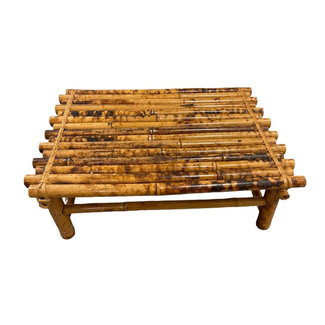 Tortoise Rattan Bamboo Plant Stand/Table Riser For Sale - Image 4 of 8