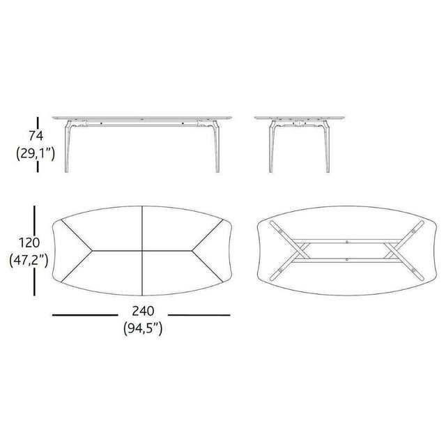 Contemporary Table in Black Stained Wood by Oscar Tusquets for BD Barcelona For Sale - Image 3 of 11