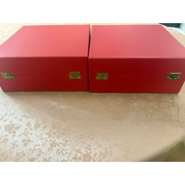 Moser Glassworks 1930s Mid-Century Modern Moser Crystal Decorative 4 Wine Glasses with boxes For Sale - Image 4 of 4