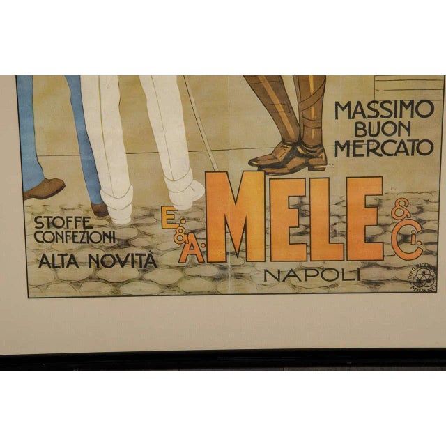 Belle Epoque Italian Fashion Art Lithographic Poster by Marcello Dudovich For Sale - Image 4 of 7
