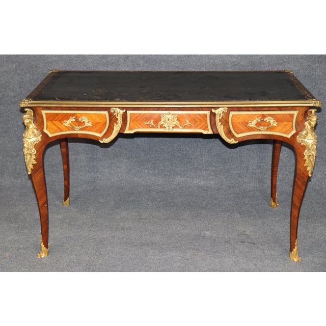 19th C French Louis XV Style Figural Soldier Bronze Mounted Desk For Sale In Philadelphia - Image 6 of 13