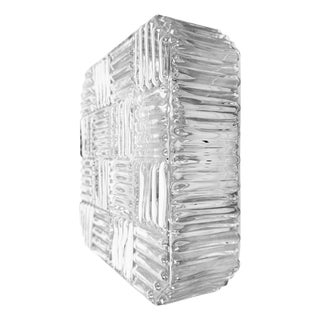 Vintage Glass Wall Light, 1970s For Sale
