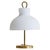 1950s Italian Brass + Opaline Glass Table Lamp by Ignazio Gardella for Azucena For Sale - Image 16 of 18