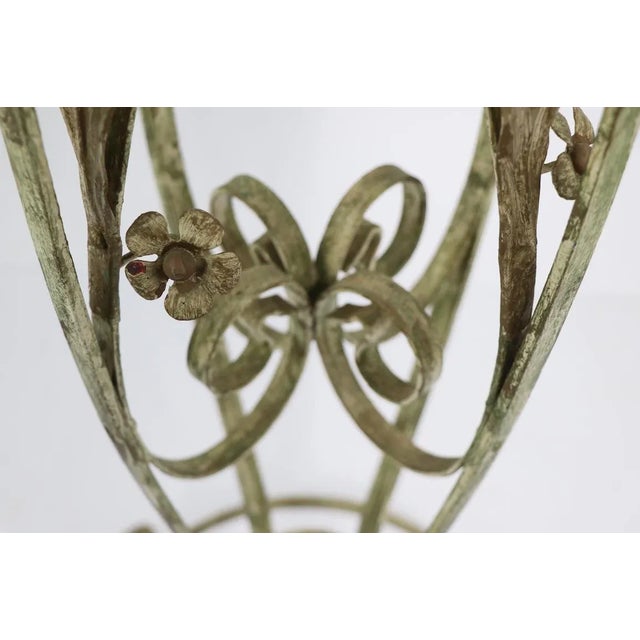 Salterini Wrought Iron Plant Stand Pedestal After Salterini For Sale - Image 4 of 9