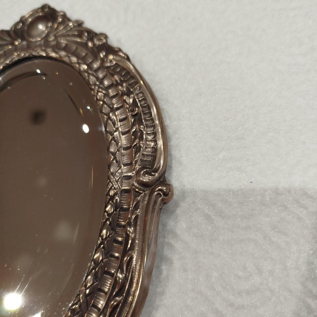 Antique Silver Hand Mirror, 1800s For Sale - Image 9 of 14