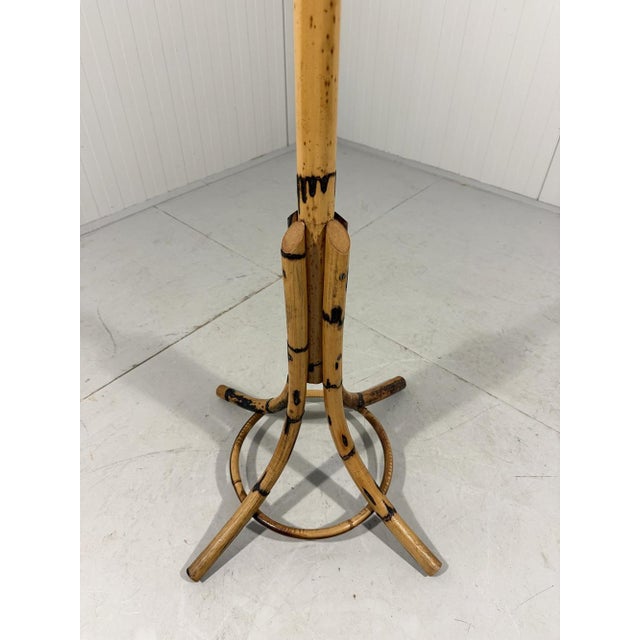 Mid-Century Modern Rattan Standing Coat Rack, 1960s For Sale - Image 3 of 8