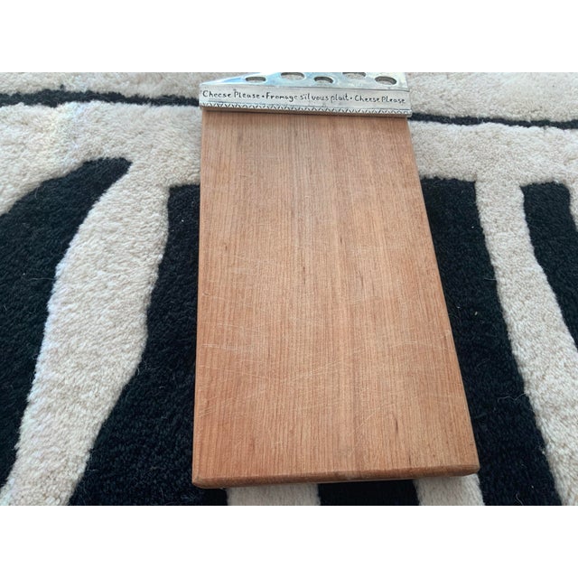 1990s 1990s Petite Wood and Pewter Cheese Board With Mouse & Cheese Knife- 2 Pieces For Sale - Image 5 of 13