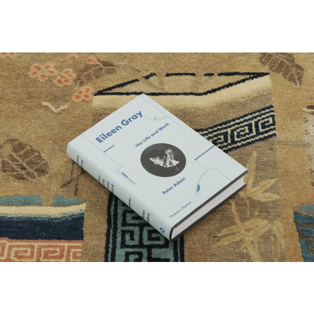 Navy Blue Antique Chinese Peking Wool Rug by Rug & Kilim, Scholar's Table, 1900–1909 For Sale - Image 8 of 8