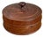 Vintage Round Burl Wood Storage Box For Sale