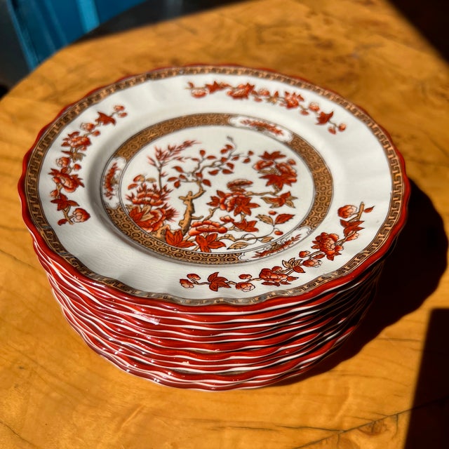 1920s Spode "Indian Tree" Side Plates, 6.5" C. 1920s, Set/12 For Sale - Image 5 of 17