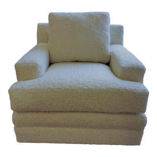 Late 20th Century Classic Club Chair in Faux Shearling by Rowe Furniture For Sale