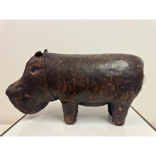 Vintage Leather Hippo by Dimitri Omersa for Liberty and Abercrombie and Fitch, 1970s For Sale - Image 17 of 18