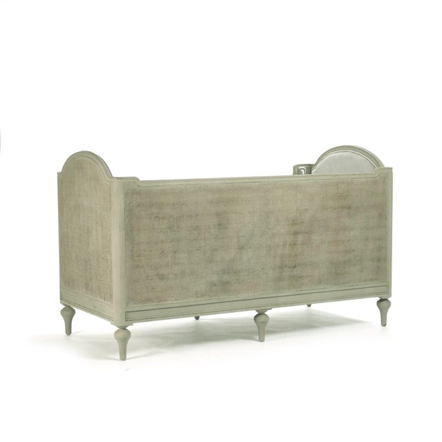 French Country Winni Daybed - Sage Velvet / Sage Painted Frame For Sale - Image 3 of 4