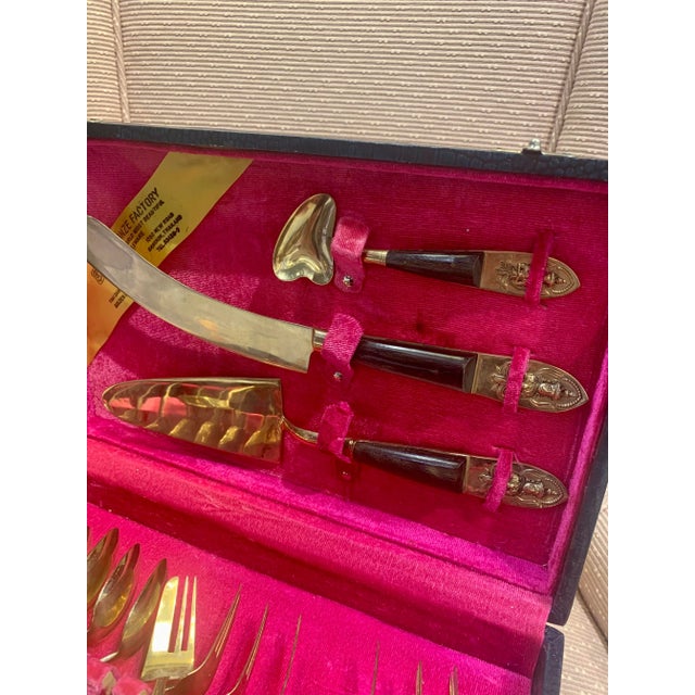 Mid-Century Siam Brass Bronze Dessert Set- 20 Pieces For Sale In Chicago - Image 6 of 9