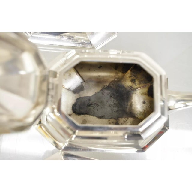 Silver Antique Wallace 3104n Art Deco Octagonal Silver Plated Tea Set- 5 Pieces For Sale - Image 8 of 12